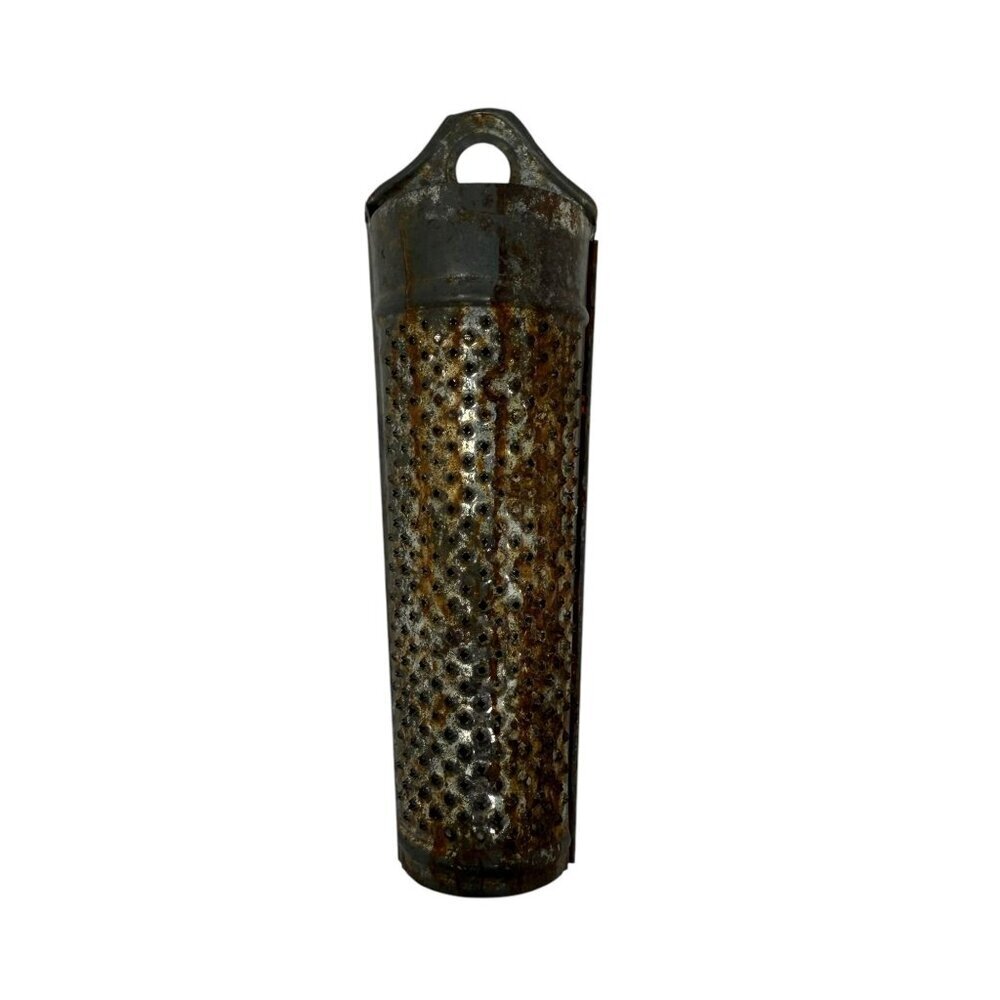 Vintage West Germany Metal Nutmeg Grater Rusty Kitchen Tool Primitive German